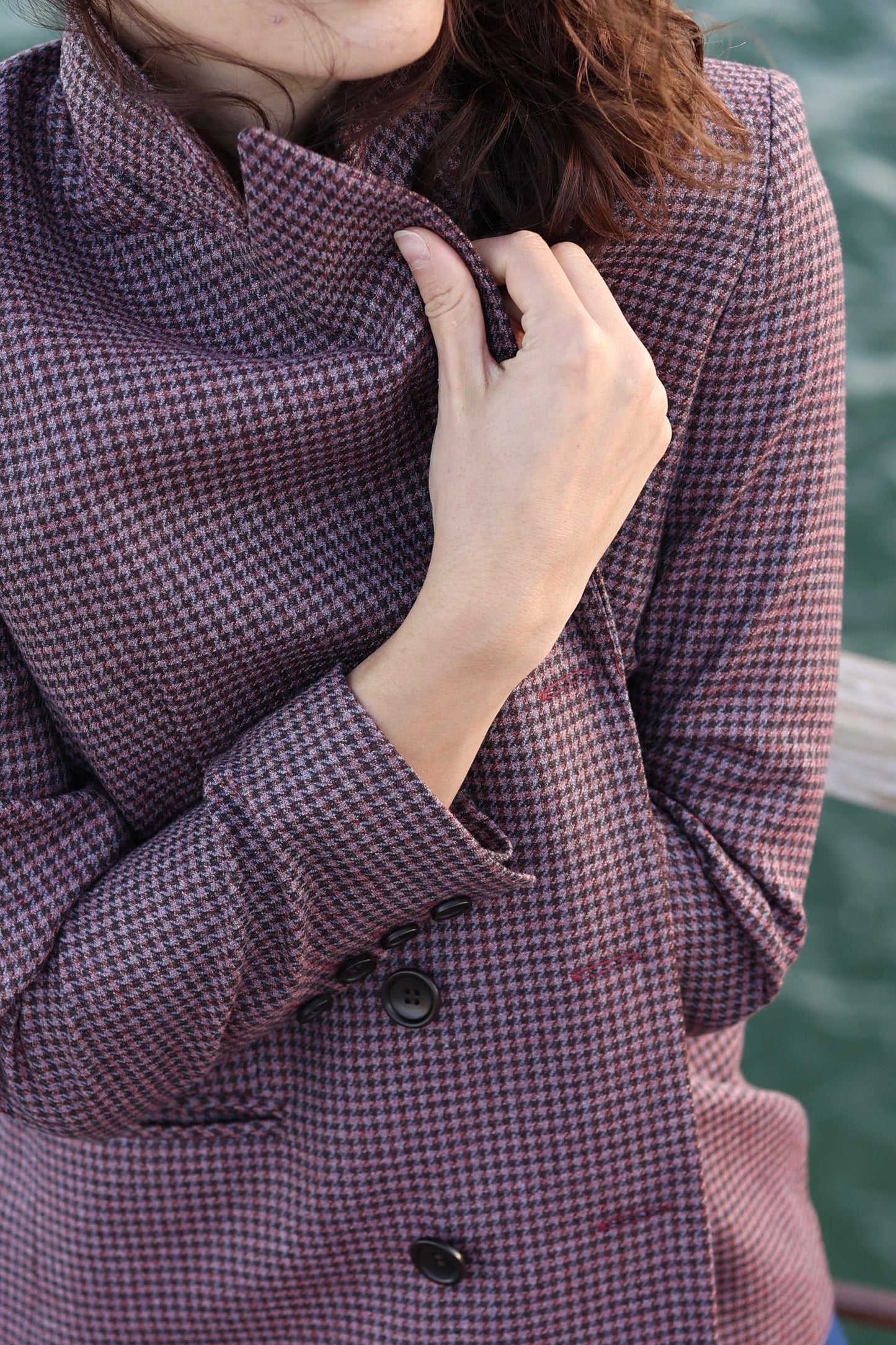 Double-breasted cashmere jacket