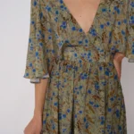 Butterfly sleeve dress