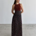 Dress with velvet bodice