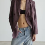 Double-breasted cashmere jacket