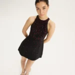 Mini dress with crystals