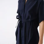 Silk shirt dress