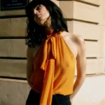 Blouse with a bow