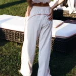 Pants with red piping