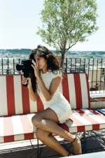 Contrast-stitch dress - Image 3