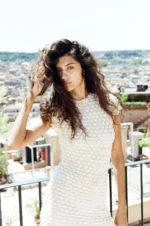 Contrast-stitch dress - Image 2