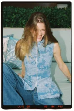 Jacquard denim top - Image 4