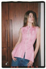 Jacquard denim top - Image 8