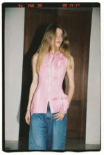 Jacquard denim top - Image 10