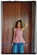 Jacquard denim top - Image 2